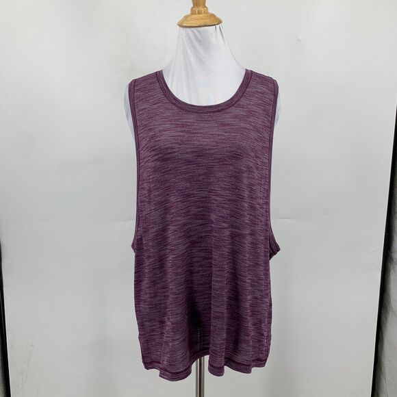 Lululemon Top Womens 6/8 Hibiscus Cardio Squad II Tank Low Cut Sides Sleeveless - Picture 2 of 9